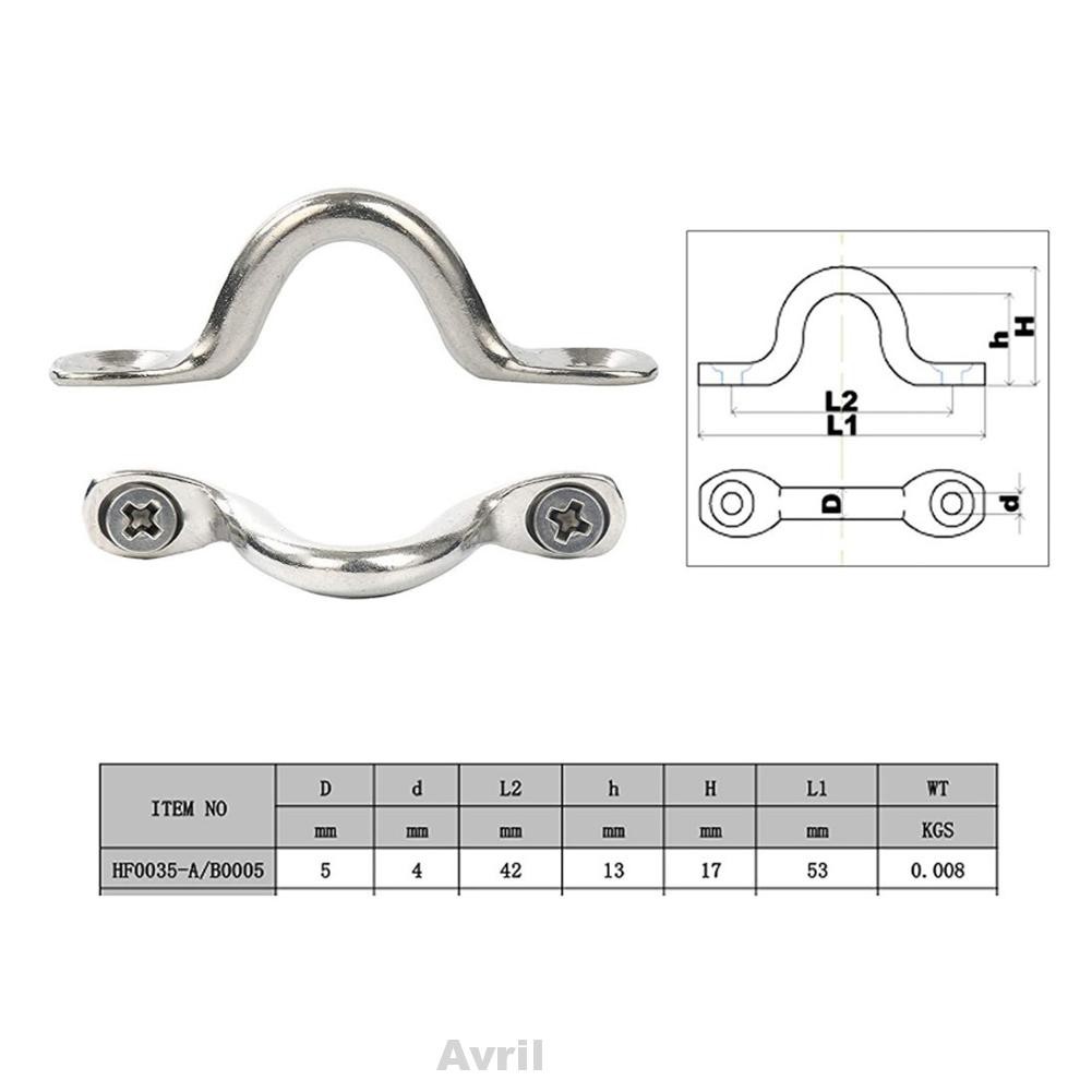 Home Handle Practical Durable Stainless Steel With Screws Boat Accessories C Type Buckle Set