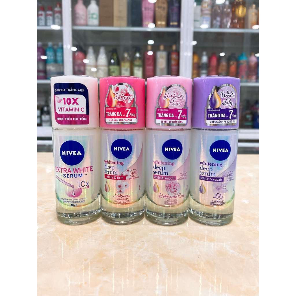 Lăn Khử Mùi Nữ Nivea Serum Sáng Mịn Hương Nước Hoa Chính Hãng Công Ty 40ml