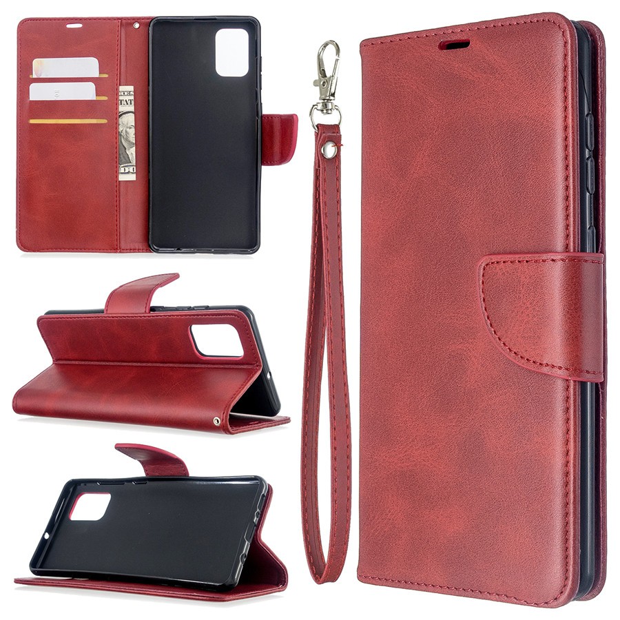 ốp lưng samsung a71 A51 Bao da điện thoại chất liệu da cừu màu trơn cho | BigBuy360 - bigbuy360.vn