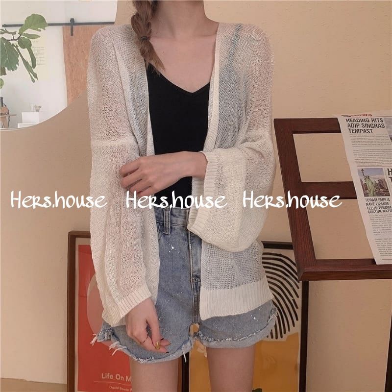 (Tặng kèm dây buộc tóc) Áo khoác len mỏng - sẵn hàng - kèm ảnh thật | BigBuy360 - bigbuy360.vn