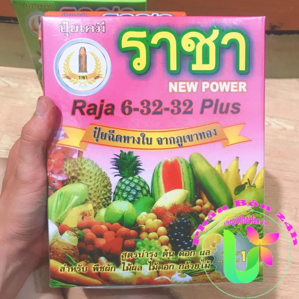 Phân bón KÍCH HOA, DƯỠNG HOA Raja npk 6-32-32 Plus Thái Lan 1KG
