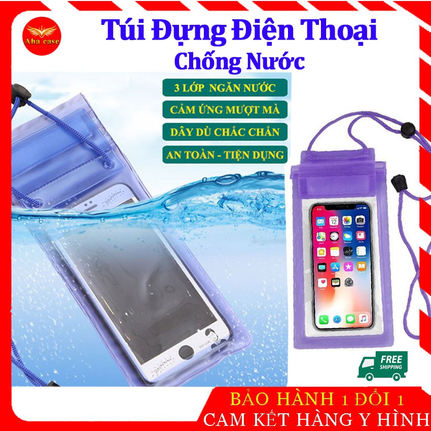 [Freeship] Túi Đựng Điện Thoại Chống Nước đi bơi, đi biển tiện lợi chụp hình, 3 Lớp Khoá Zip chắc chăn.