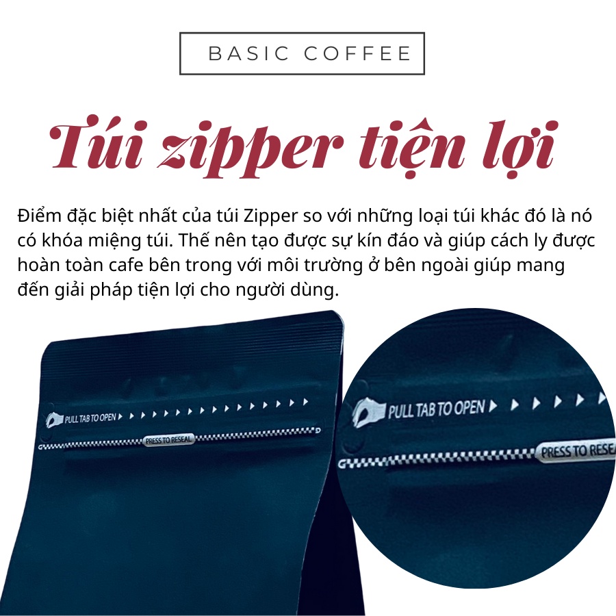 Cà Phê Nguyên Chất Blend Robusta Arabica Rang Xay Mộc Bassic Coffee Thơm Đậm Vị Cafe Sạch Dak Lak