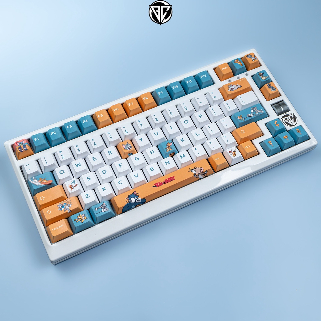 Keycap Tom and Jerry 130 nút bàn phím cơ THICK PBT IN DYESUB