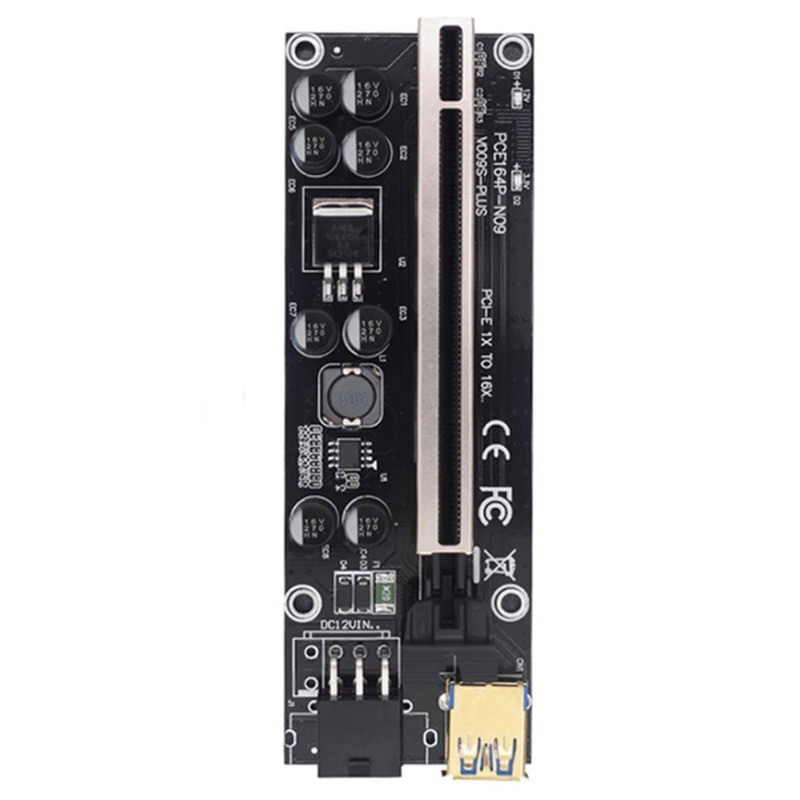 PCIE Riser 009S Plus Mining Super Version PCIE X16 PCI Express Extension Riser Card for Mining Video Card-Black Slot