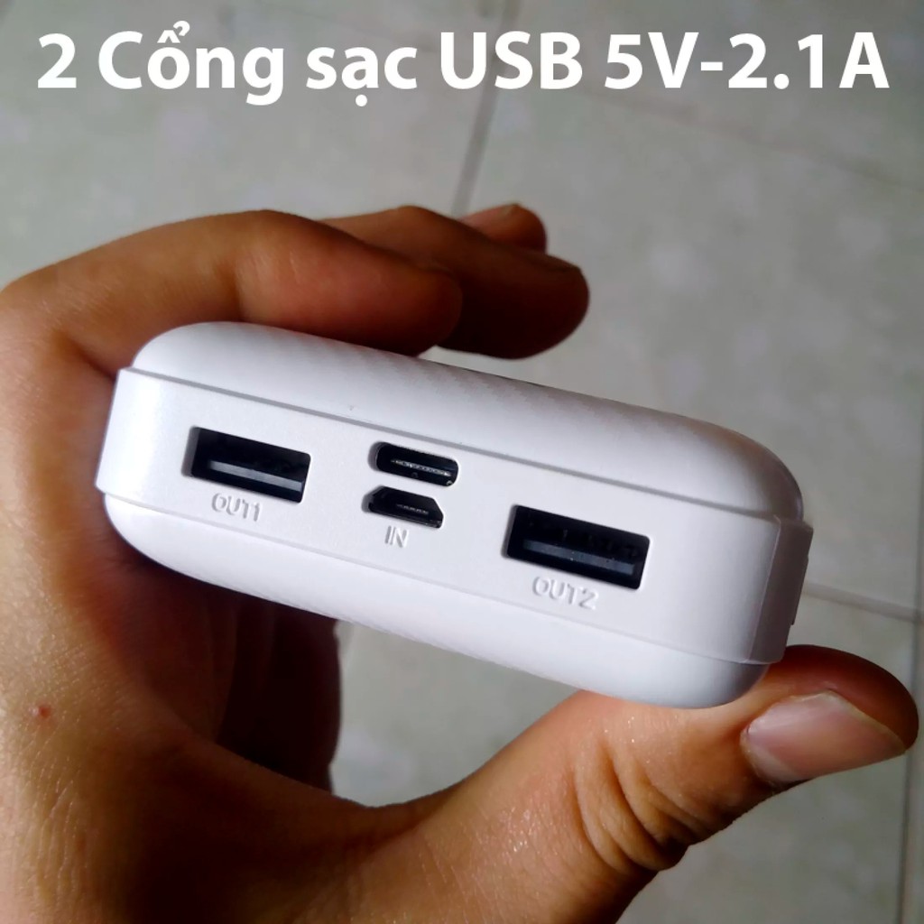 Sạc Dự Phòng 20.000mAh, Hàng chuẩn 2.1A - Chính hãng LET