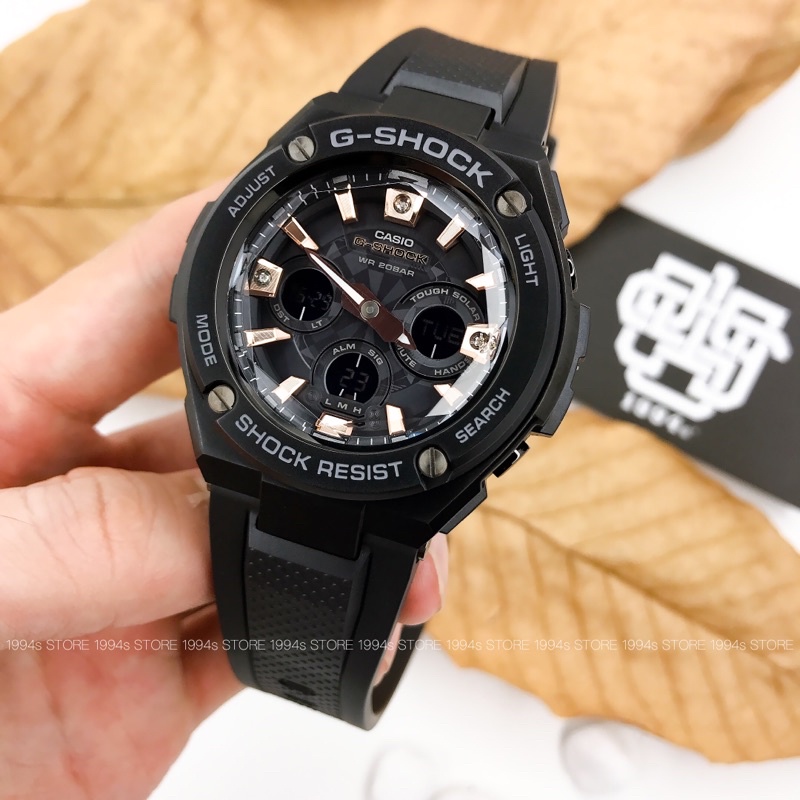 Đồng hồ nam Casio G-SHOCK GST-S310 / GST-S310BDD-1A đính kim cương thật, chống va đập chính hãng