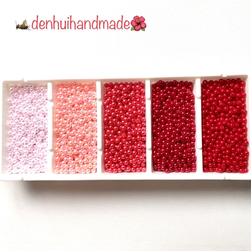 20gr/ 550 Hạt Bẹt Tròn 5mm (Nhóm Màu Đỏ - Cam - Vàng - Hồng - Tím)