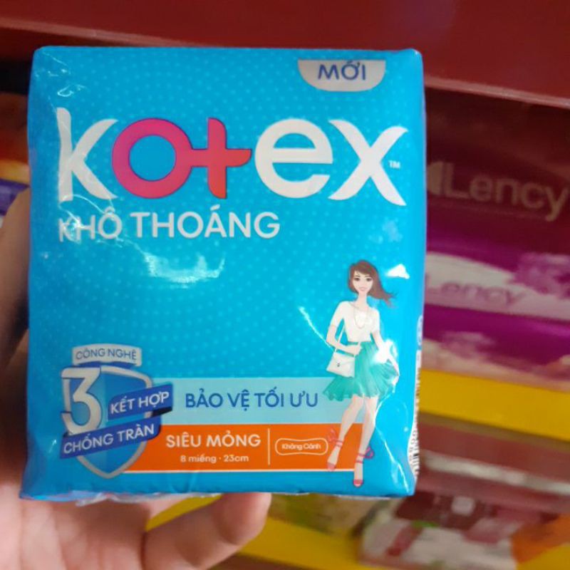 băng vệ sinh kotex khô thoáng bảo vệ tối ưu ( gói 8 miếng )