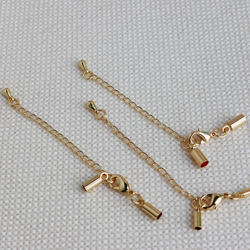 Dây Xích Đồng 14k Có Khóa Gài Đuôi Tôm Hùm Tự Làm Trang Sức Thủ Công