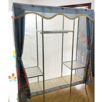 tủ đựng quần áo vải loại 1 metall 3 buồng cao cấp