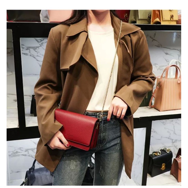 [ẢNH THẬT 100%]Túi đeo chéo nữ CK da sần cao cấp phong cách hàn quốc cực sang | BigBuy360 - bigbuy360.vn