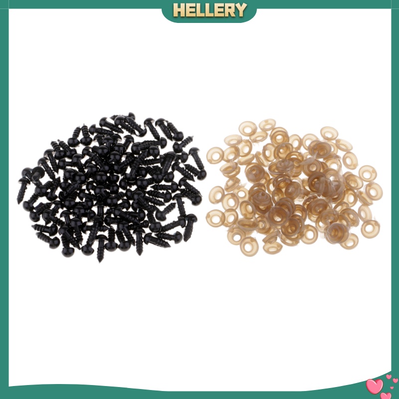 Set 100 Con Mắt Nhựa 7mm Cho Gấu Bông / Búp Bê DIY