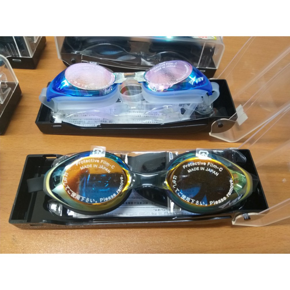 Kính bơi View V610MR Nhật Bản phản quang chống lóa cực tốt, phù hợp bơi ngoài trời và đi biển Hãng View Nhật Bản