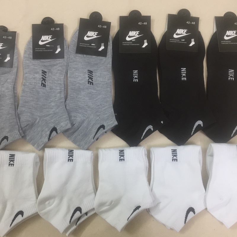 Tất vớ Nike dệt kim nam cổ ngắn phong cách thể thao cao cấp chống hôi chân 100% Cotton mềm không xù