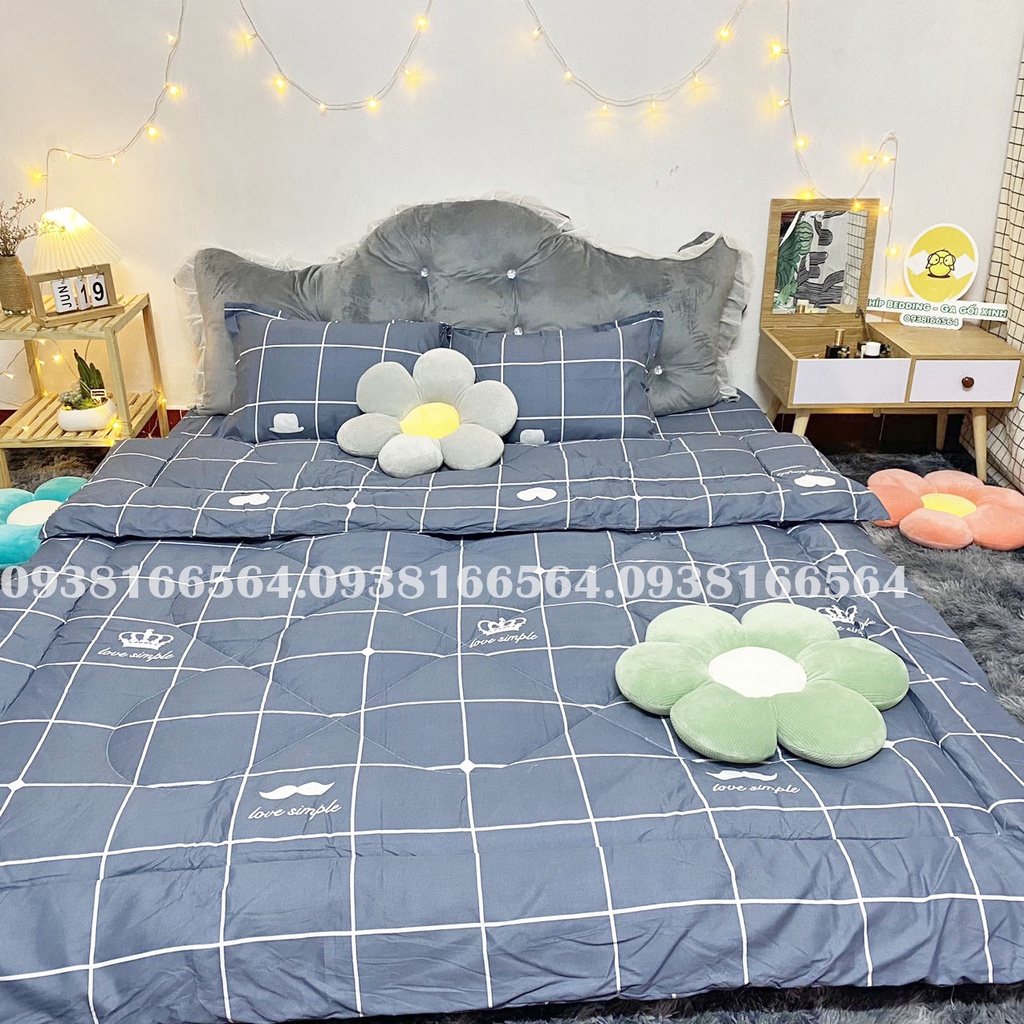 TRỌN BỘ COTTON POLY 5 MÓN CHĂN PHAO DÀY DẶN HÀNG VN VƯƠNG MIỆN - ĐỦ KÍCH THƯỚC