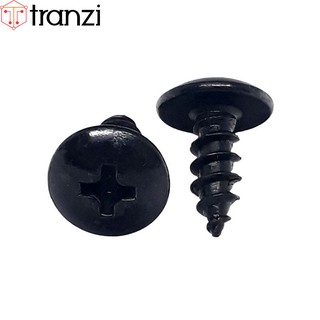 Vít bake đầu dù đuôi nhọn ren thô mạ đen M4x10 - túi 50 cái