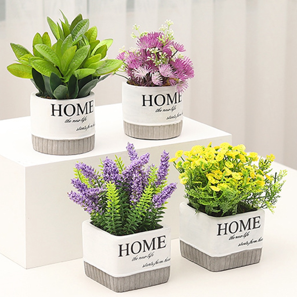 Chậu Cây Bonsai Giả Bằng Nhựa Dùng Trang Trí Bàn Làm Việc