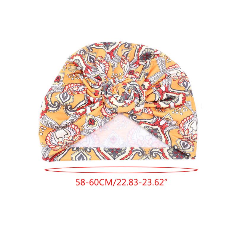 Mũ Turban Thắt Nút Họa Tiết Thổ Cẩm Cho Nữ