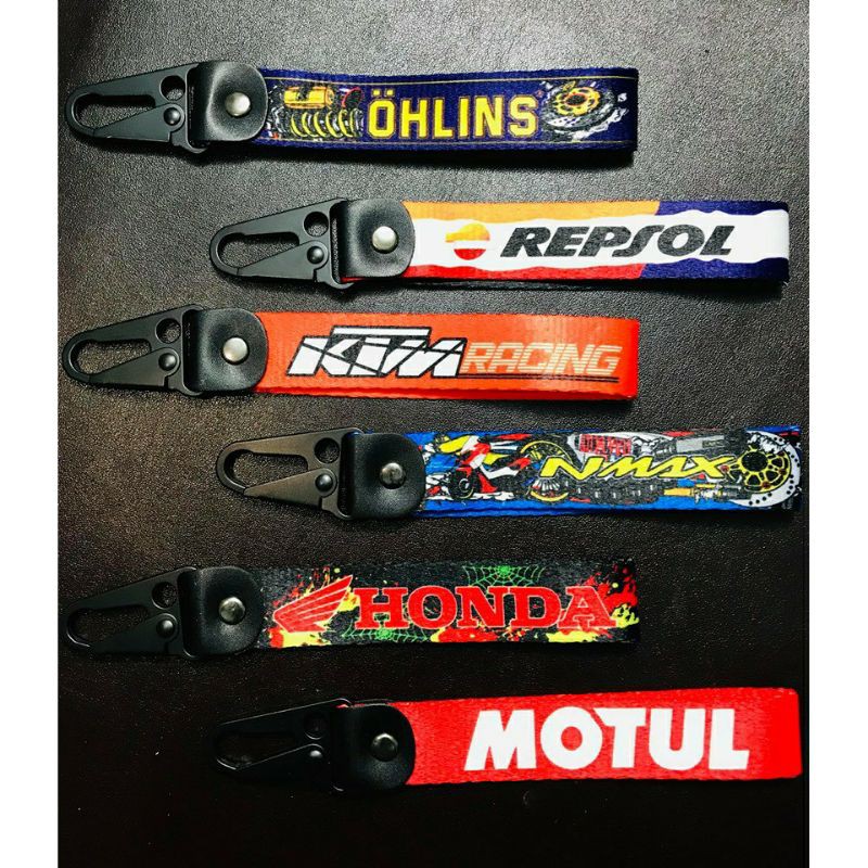 Sale  móc khoá dây các hiệu đồ chơi xe Repsol, Showa, motul, KTm....