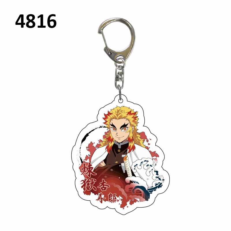 Demon slayer Móc Chìa Khóa Bằng acrylic In Họa Tiết Hoạt Hình Nhật Bản