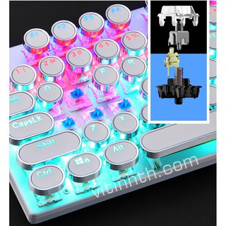 Bàn phím Gaming Cơ HP Wired GK400Y ( trắng)  Led RGB Blue switch nhiều hiệu ứng chính hãng - vitinhth