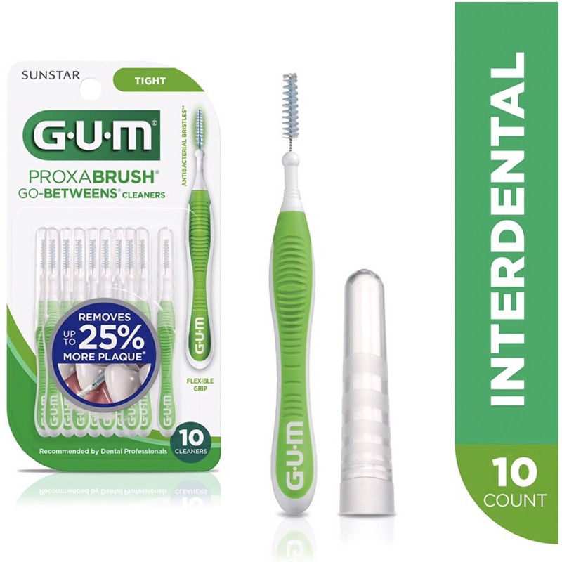 Tăm nha khoa Sunstar GUM ProxaBrush vĩ 10 cây Hàng Mỹ chính hãng