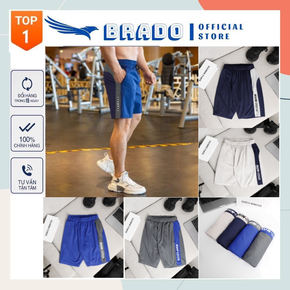 Quần short nam 𝐑𝐔𝐍𝐍𝐈𝐍𝐆, quần đùi nam thể thao, chạy bộ tập gym chất vải Thun Mè co giãn thoáng mát