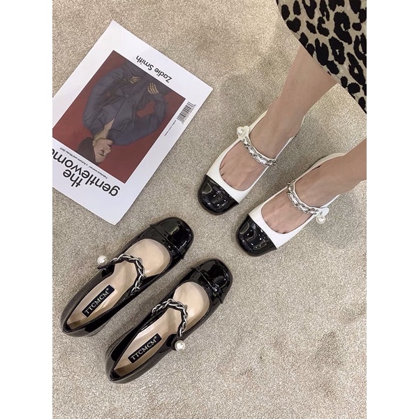 Giày pha màu quai xích ngọc tiểu thư siêu đẹp