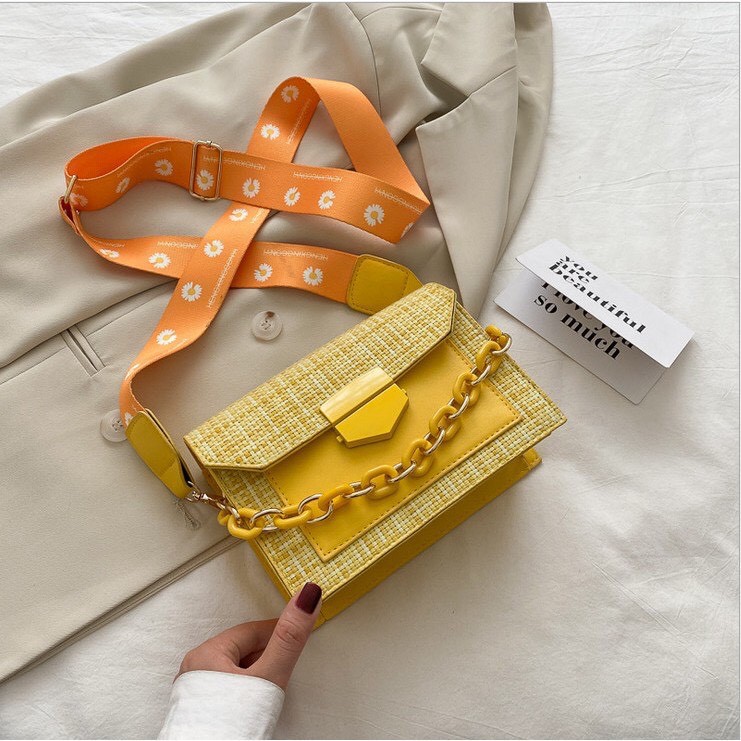 Túi đeo chéo nữ mini phối màu Fashion &amp; Bag 90202