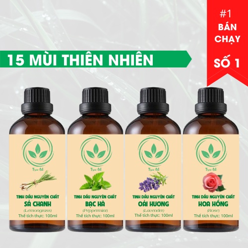 [Chai 100ml] Tinh Dầu Thiên Nhiên Nguyên Chất | Đã Được Kiểm ĐỊnh Chất Lượng | Xua Đuổi Côn Trùng, Tinh Dầu Sả Chanh