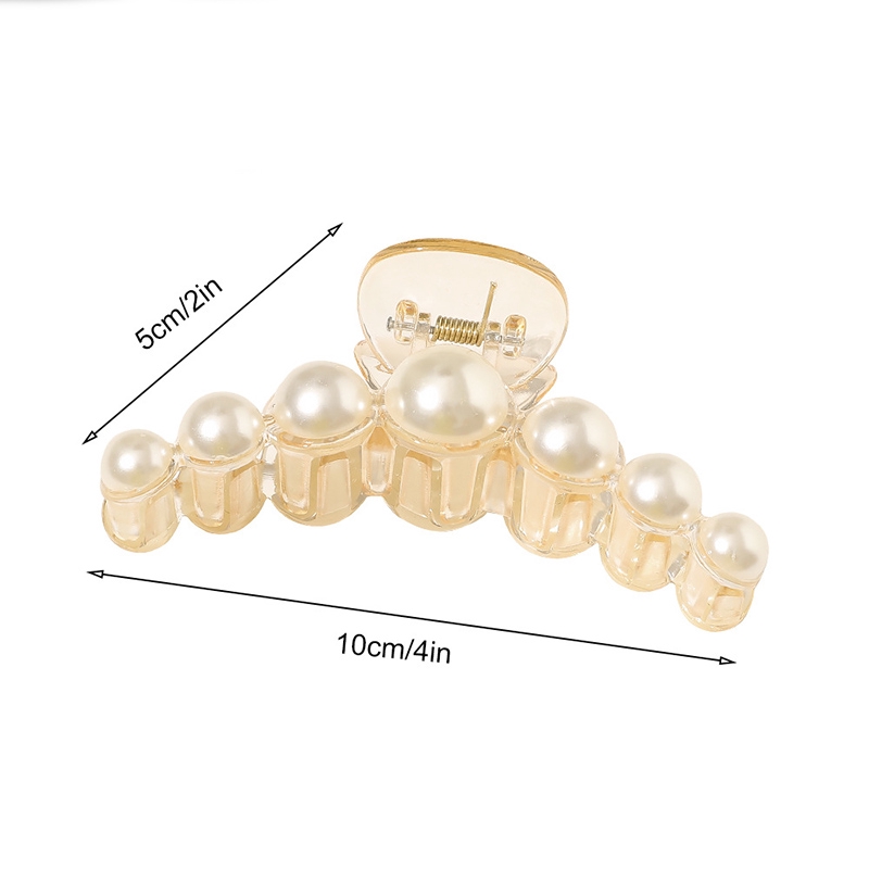 Kẹp tóc đuôi ngựa có ngạm đính ngọc trai xinh xắn thanh lịch