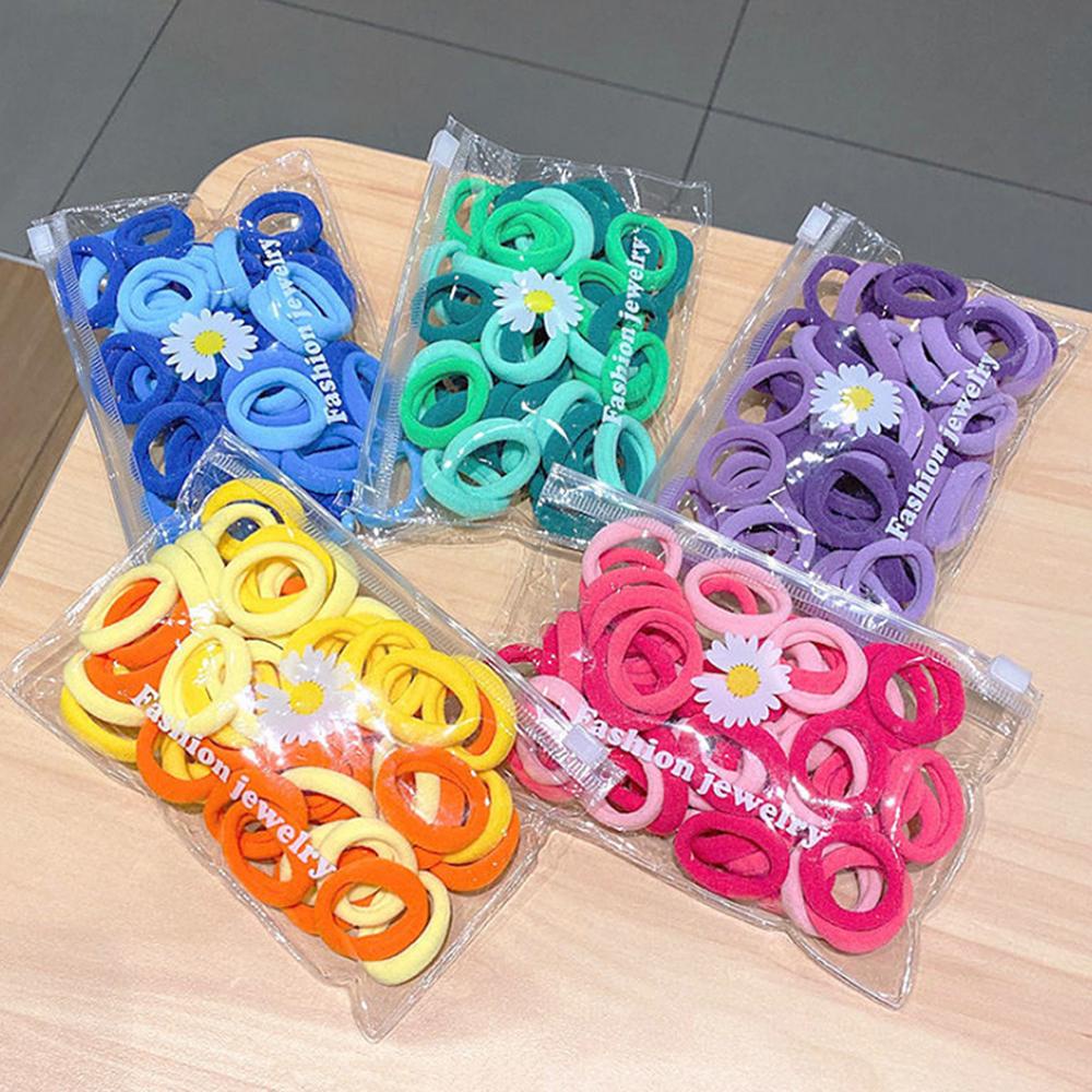 Dây Buộc Tóc Đuôi Ngựa Bằng Nylon Co Giãn Nhiều Màu Sắc Cho Bé Giá Đỡ