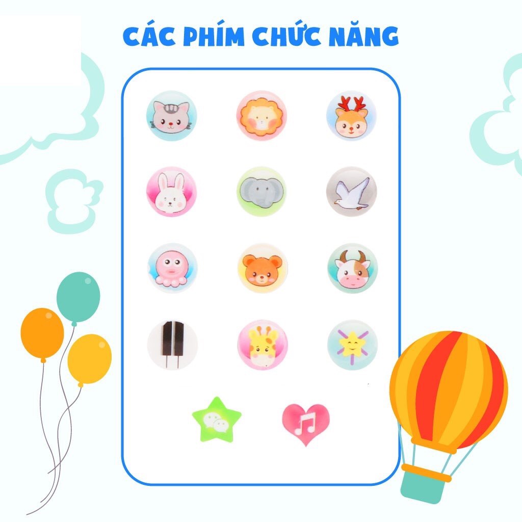 Điện thoại thỏ tặng kèm pin có đèn nhạc kích thích giác quan cho bé