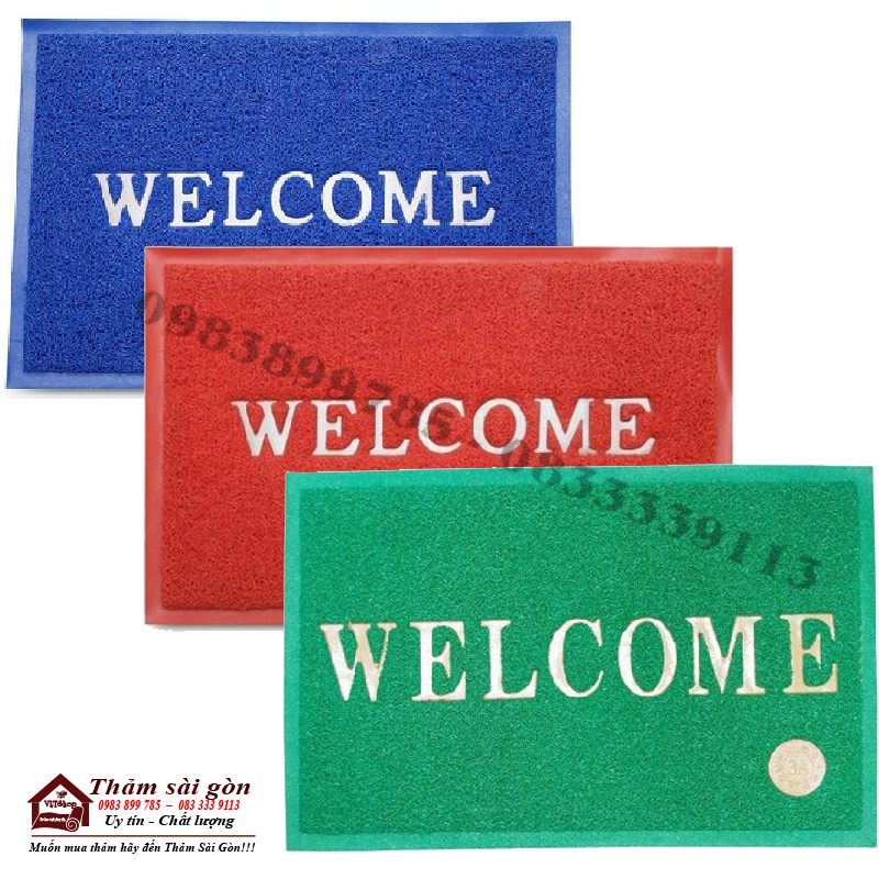 Thảm Nhựa Welcome [Xả Kho] Chống Trơn Trượt Cao Cấp Khổ 120cm x150cm