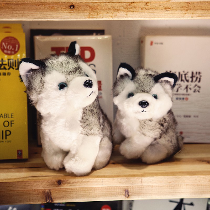 Thú nhồi bông hình chó Husky đáng yêu