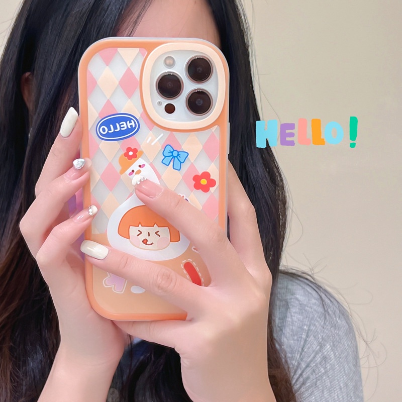 Ốp lưng iphone Ốp Điện Thoại Họa Tiết Hoạt Hình Đôi Mắt To Dễ Thương Cho iphone12Pro / 11 / xsmax / 7 / 8 13Promax Dinuo case