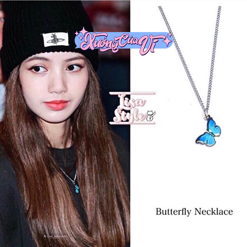 🦋 Dây chuyền bướm xanh LISA BlackPink siêu hot Hàn Quốc VC060 Xưởng Của Vi