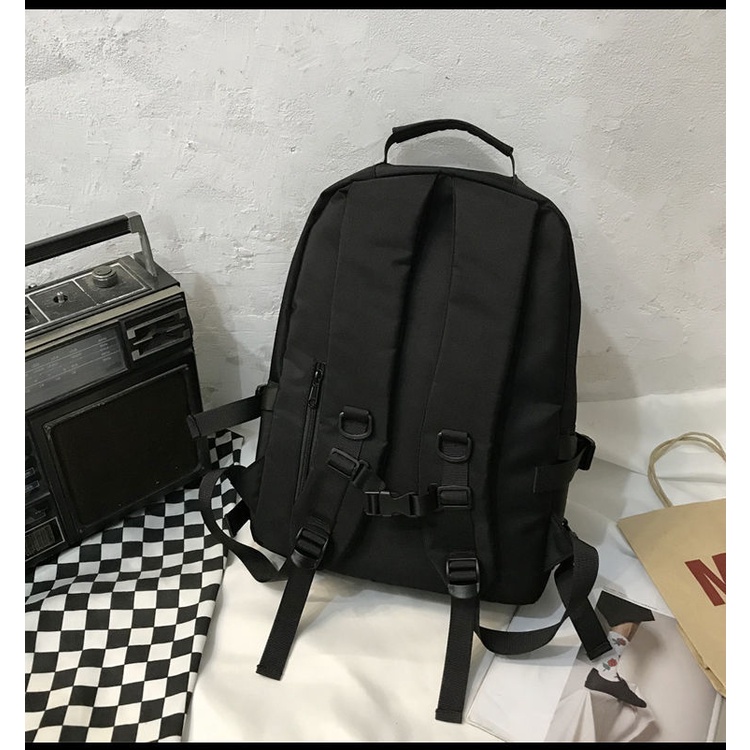 BALO ULZZANG Đi Học Đi Chơi Nam Nữ BASIC ( chống nước ) ( 2 khoá nhựa đen song song) FT7285