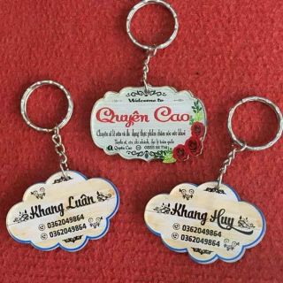 Móc khóa bảng hiệu shop