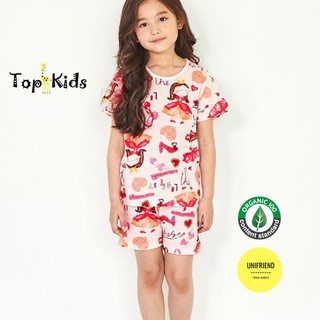 Bộ đồ COTTON giấy cao cấp, bé trai, bé gái GIẦY ĐỎ - Unifriend Hàn Quốc -bộ cộc tay mùa hè, từ 10- 60kg, Topkid_vietnam