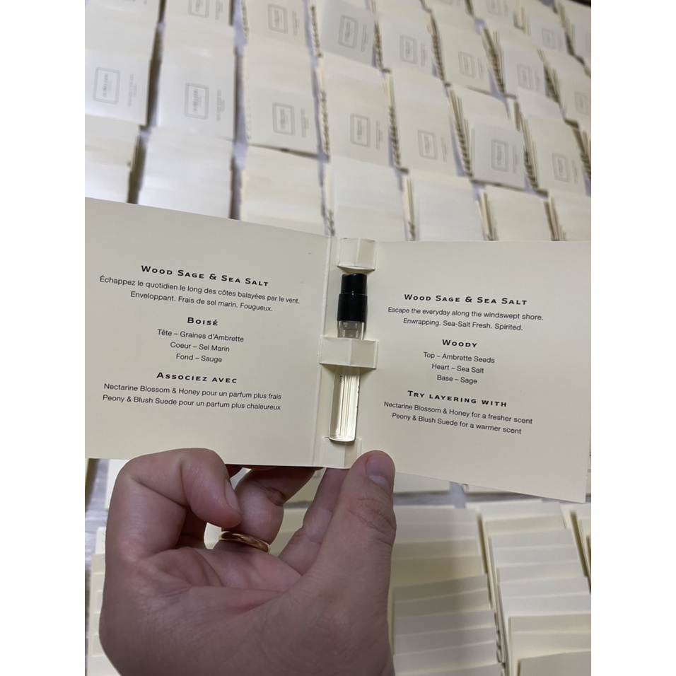 Mẫu thử Sample Vial Nước Hoa chính hãng JO MALONE Jomalone English Pear Wood Sage Peony 1.5ml