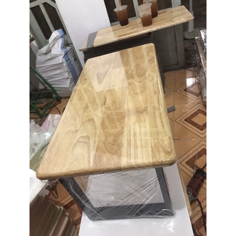 Bàn làm việc, bàn học, bàn ăn gấp gọn {GIÁ TẠi XƯỞNG} chân sắt ngồi bệt gỗ cao su (50*100 cao 32cm) | BigBuy360 - bigbuy360.vn