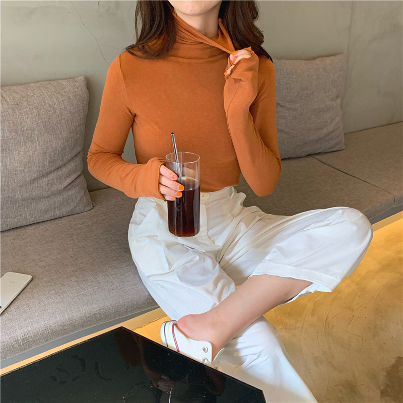 NRVP Áo thun dài tay phong cách thu đông 2020 thanh lịch cho nữ