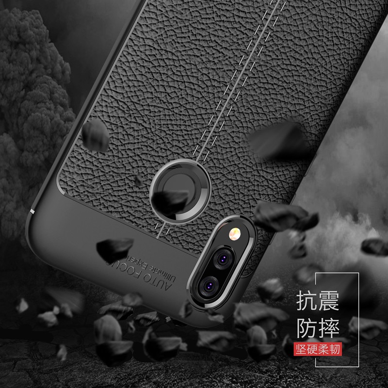 Ốp Lưng Auto Focus Vân Da Cho Huawei Nova 3e