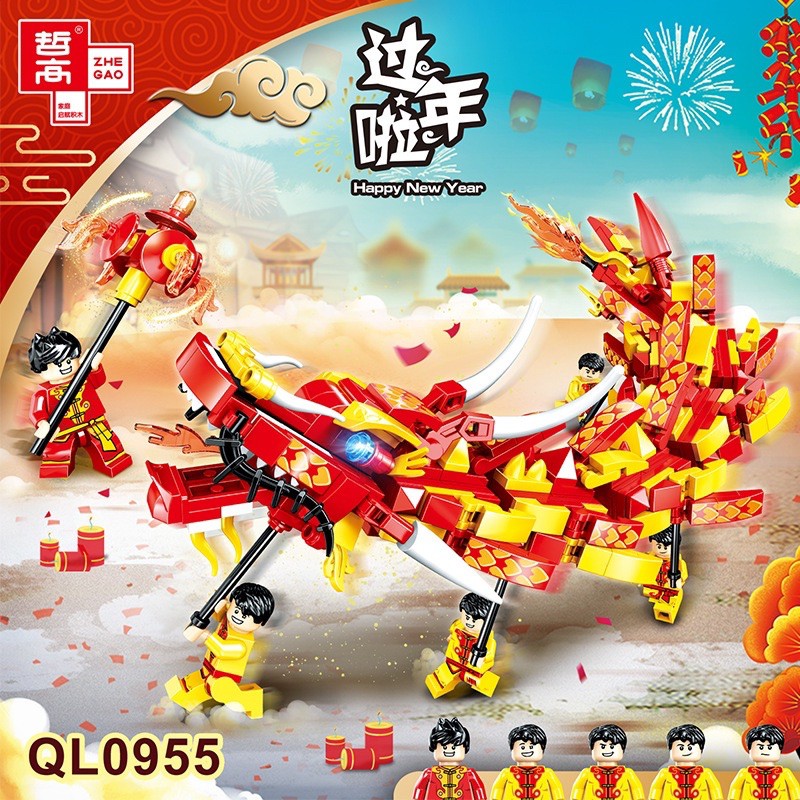 Lego rồng chiến đỏ - Lego con trai 441 miếng ghép