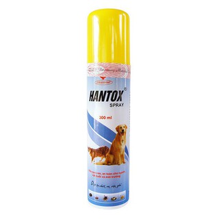 Xịt Hantox Spray diệt bọ chét ve chấy rận ghẻ chó mèo 300ml