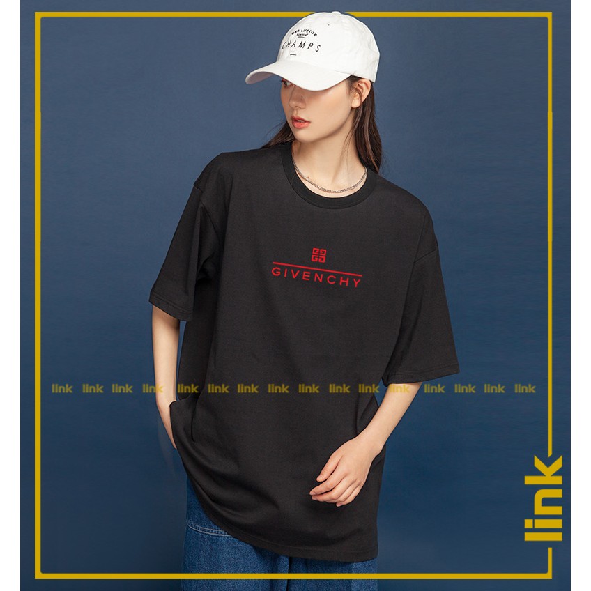 Áo nữ tay lỡ givenchi xinh unisex ( Đen, Trắng )