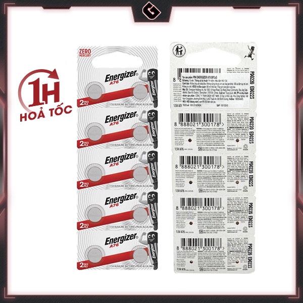 Pin Energizer LR44 / A76 - Hàng Chính Hãng