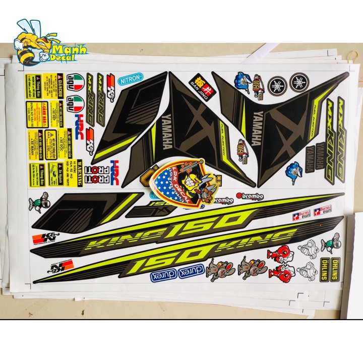 Ten rời xe EXCITER 150 MX KING XANH DẠ QUANG